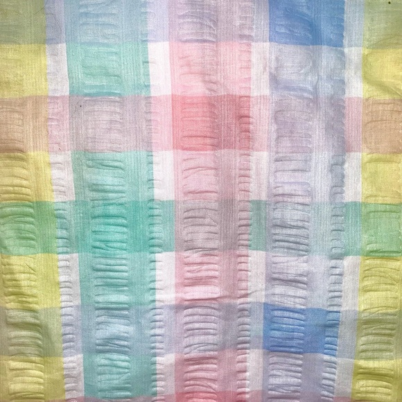 v i n t a g e :: Retro Stripe Pastel Seersucker Robe - Picture 4 of 11